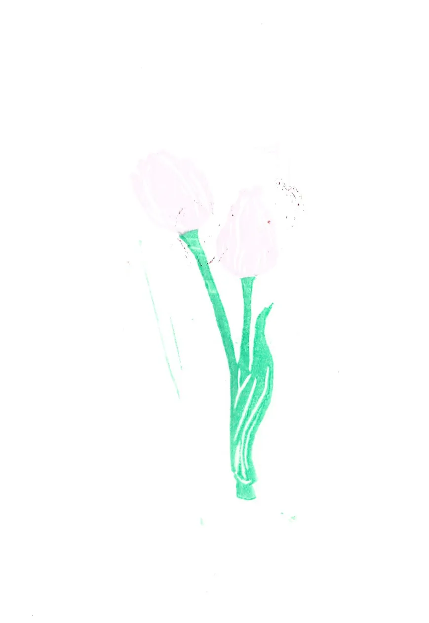 Flower stamp print