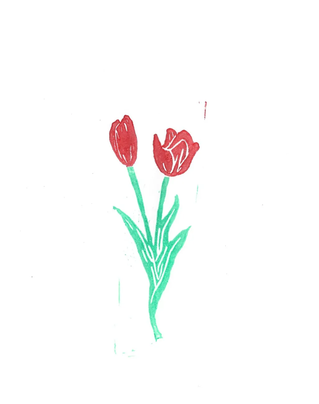 Flower stamp print