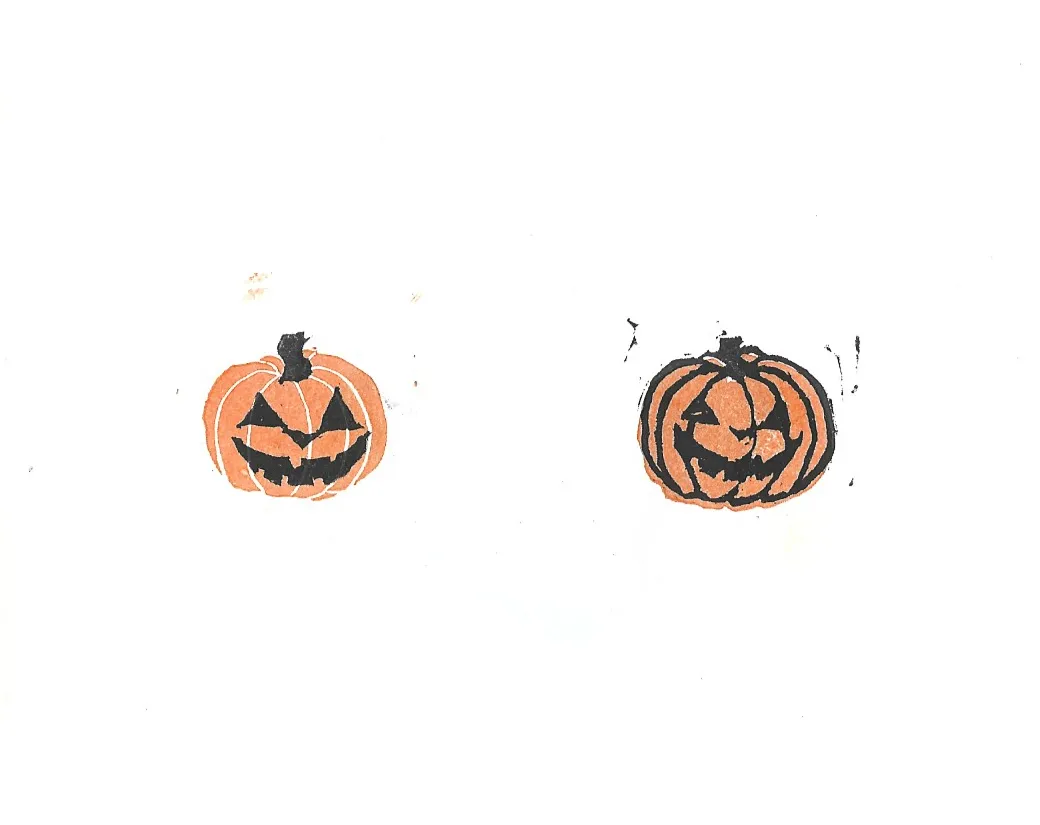 Pumpkins stamp print