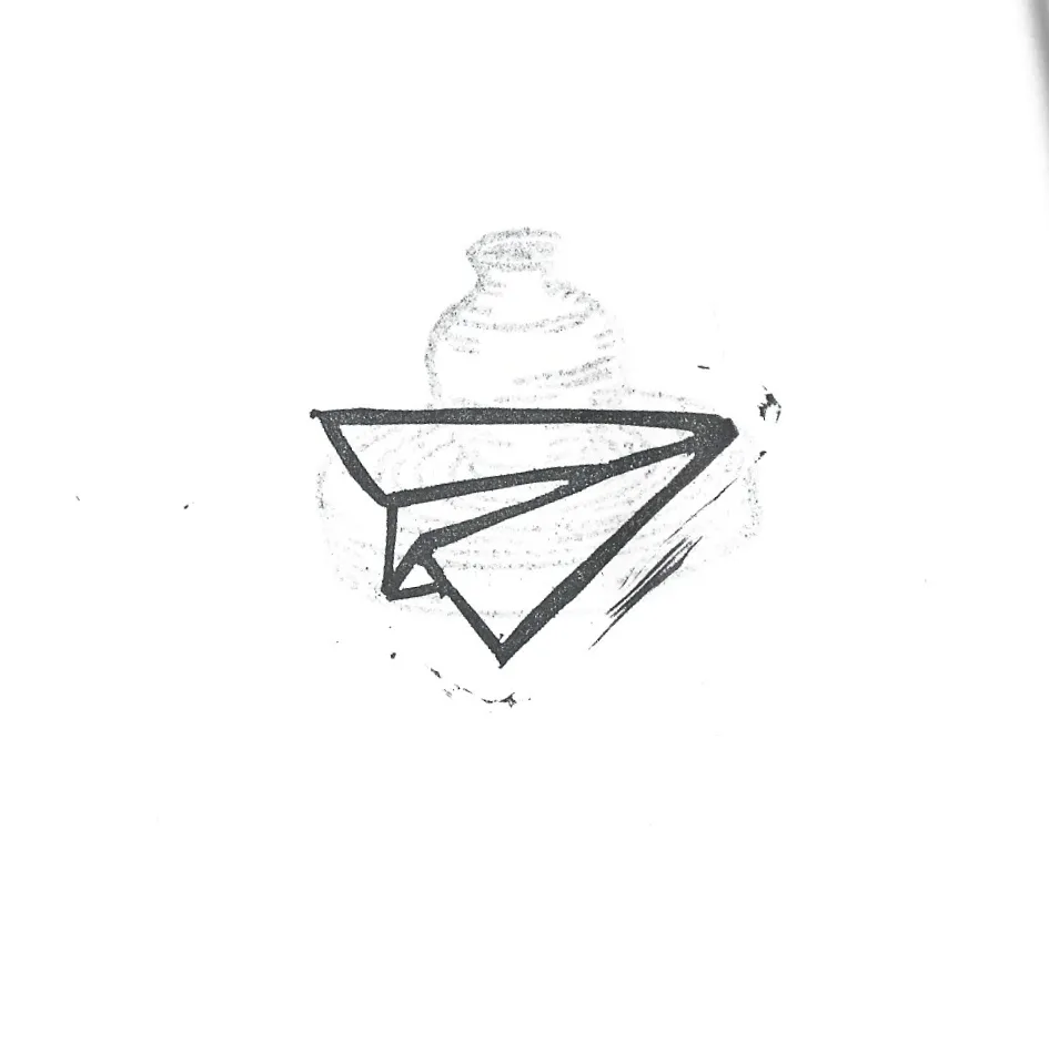 Paper Plane stamp print