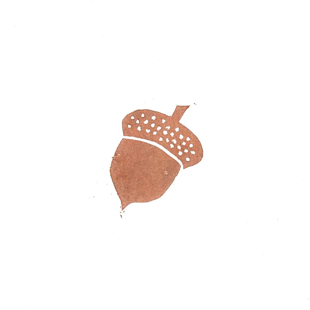 Acorn stamp print