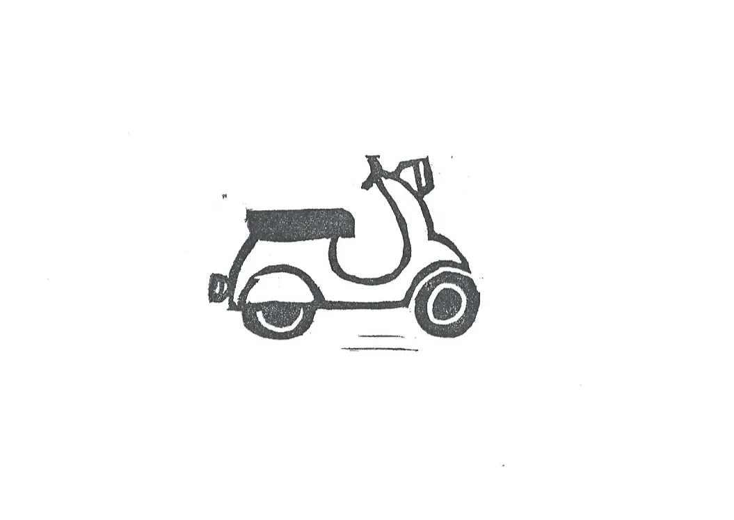 Moped stamp print