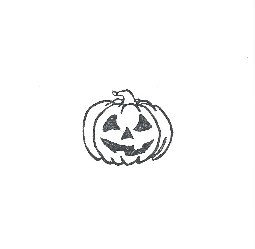 Pumpkin stamp print