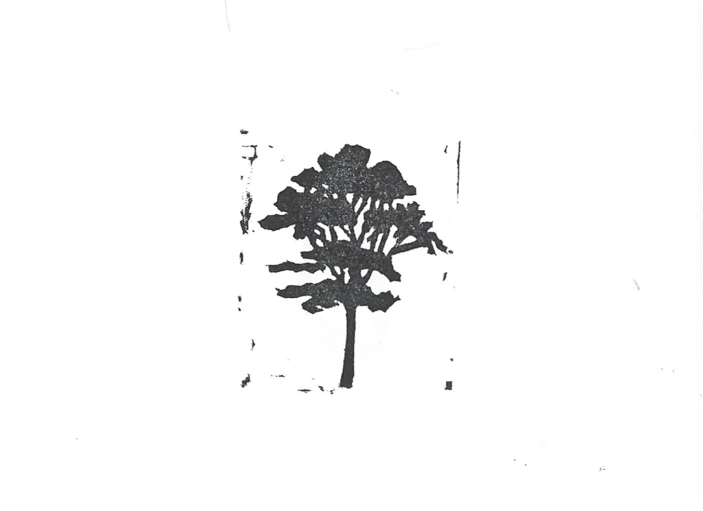 Tree stamp print