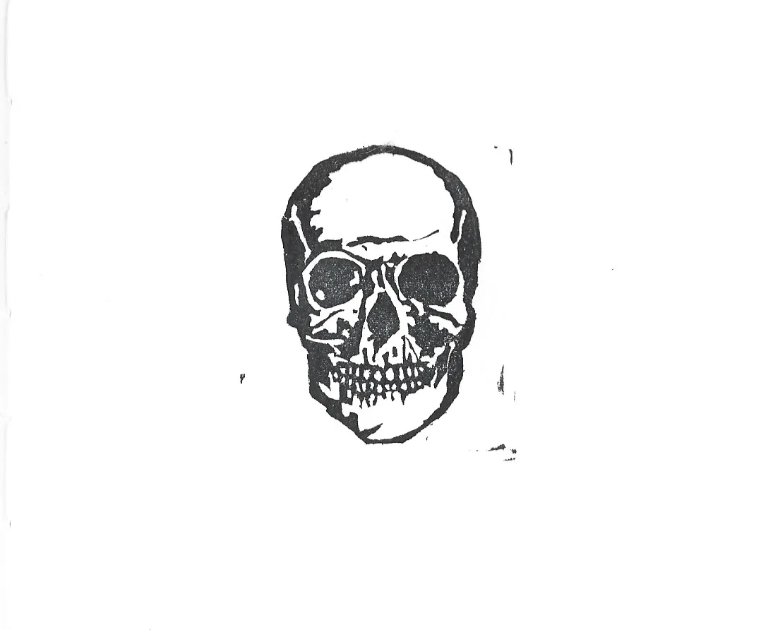 Skull stamp print