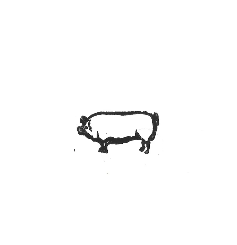 Pig stamp print