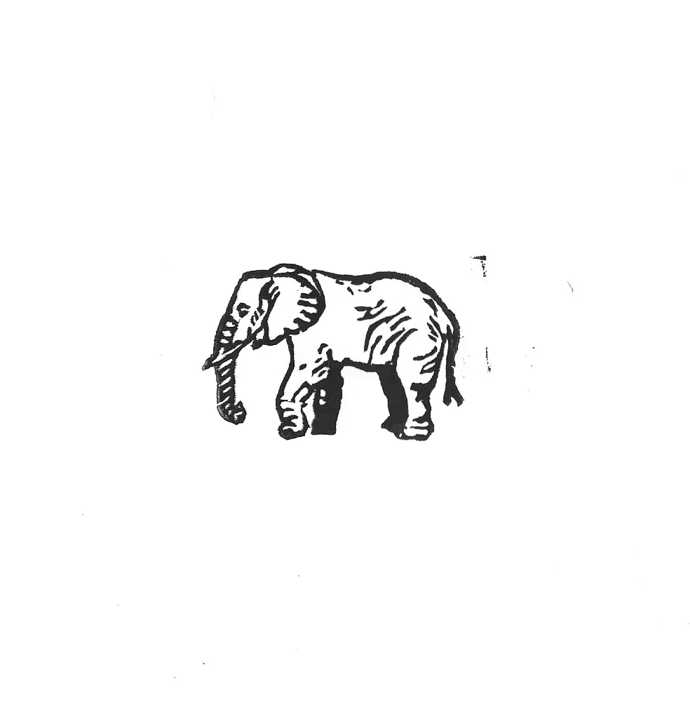 Elephant stamp print